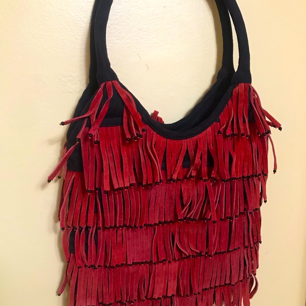 Bohemian Suede Fringe Bag